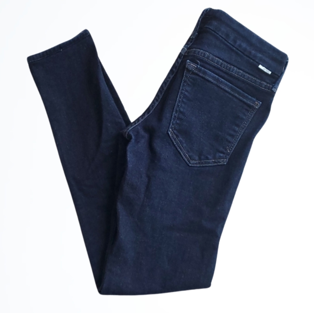 Mother Dark Wash The Looker Lower Rise Skinny Blue Jeans Size 26 Waist 28 Inches - Picture 1 of 6